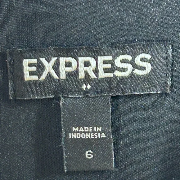 Express Deep Red & Black Sequin V-neck Long Sleeve Lined Holiday Dress Size 6 - Picture 3 of 10